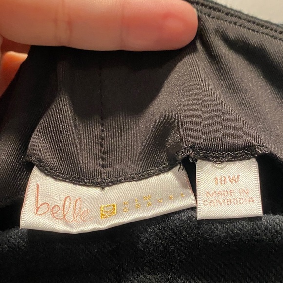 Belle by Kim Gravel Black Stretch Ankle Pull On Pants Size 18W - Picture 2 of 5